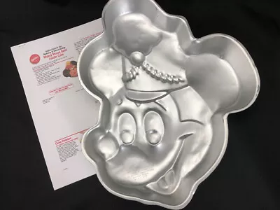 Wilton Disney Mickey Mouse Cake Pan Used Bandleader Face With Instructions • $13.88