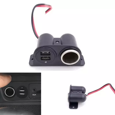 12V 3.1A Car Interior Dual USB Charger Cigarette Lighter Adapter Power Outlet • $10.28