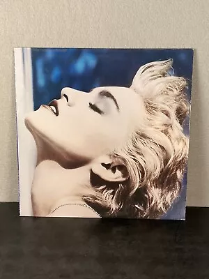 Vintage Madonna True Blue Vinyl Record With Inner Sleeve & Poster - 1-25442 • $12.99