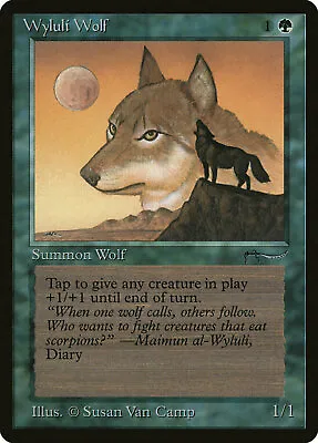 $13.19 • Buy MTG Wyluli Wolf (Dark)  – Arabian Nights Card # 55a