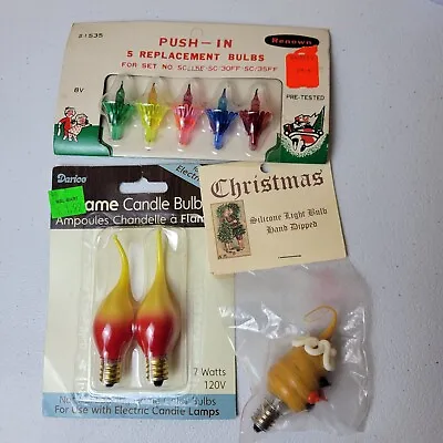 Vintage Christmas Flame Candle Bulb & Other Misc.  Vintage New • $14.99