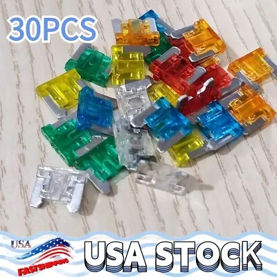 30Pcs 5-30A Micro Mini Blade Fuses Assorted Kit Car Auto Truck SUV Low Profile • $5.99