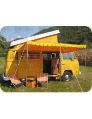 Vintage Sun Canopy For VW T2 & VW T25 With Gutter Clamping Rubber C8540-131223a • $218.21