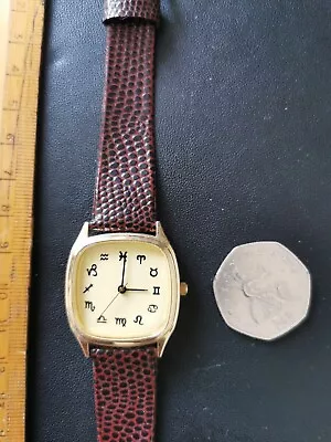 1980’s Vintage Zodiac Face Watch Mechanical Hand Winding • £45