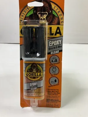 NEW Gorilla 42001 Epoxy Adhesive Clear Glue .85 Oz - 5 Minute Set • $8.95