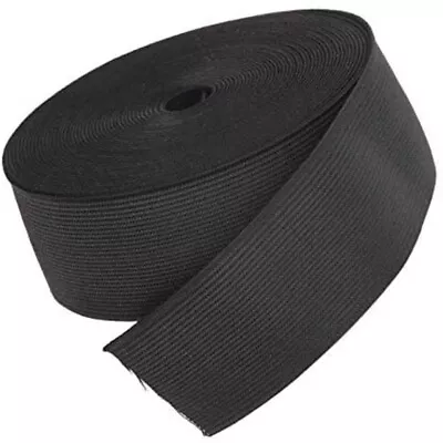 Premium Black Elastic 2 Inch Wide Sewing Dressmaking  Waistband Cuff UK Seller • £6.99