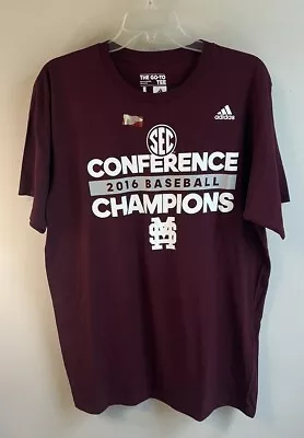 Mississippi State SEC 2016 Baseball Conf  Champs Size L Short Sleeve T Shirt • $19.93