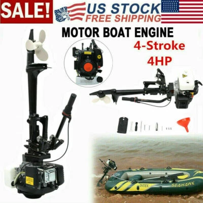 $285 • Buy 4HP 4 Stroke Outboard Motor Fishing Boat Engine With Air Cooling System CDI NEW