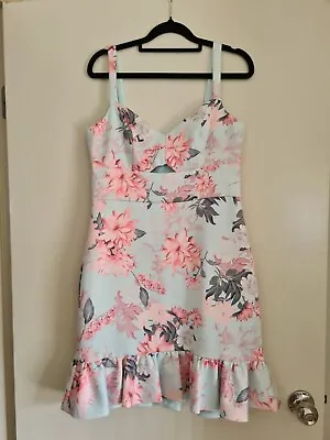 $20 • Buy Forever New Size 10 Blue Floral Dress