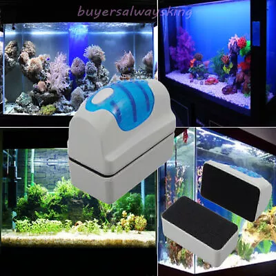 New Magnetic Clean Brush Aquarium Fish Glass Tank Algae Cleaner Scrubber Float • $10.86