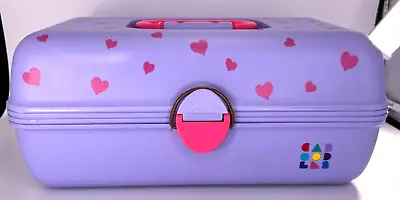 $21.99 • Buy Vintage Plano Caboodles Tackle Box 1992 Purple With Pink Hearts Model 2602
