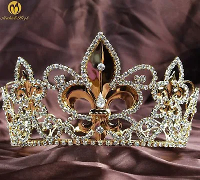 Imperial Medieval Pageant Tiara Crown Bride Wedding Party Costumes Headband • $49.98