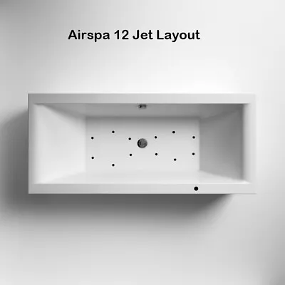 ASSELBY Bath 12 Jet 4 Speed Airspa Double End  1800 X 800 Bath • £692