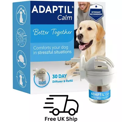 ADAPTIL Calm 30 Day Starter Kit Plug In Diffuser & Refil 48ml Dog Calming Remedy • £15.46