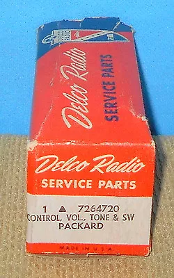 * NOS GM Delco 7264720 Radio Control-Vol Tone & Switch 1951-52 Packard • $19.95