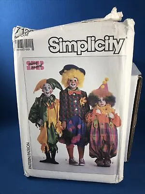 Halloween Sewing Pattern Vintage Clown Jester Hobo Costume Child 2-4 Uncut 7120 • $9