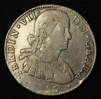 1809 - HJ/TH Mexico 8 Reales Colonial Silver Coin - Free Shipping USA • $96.99