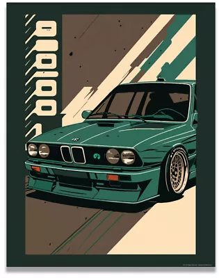 Old M3 JDM BMW Car Poster Poster Boys 11x14 Inches Unframed • $9.95