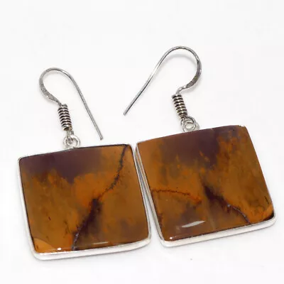 Mookaite 925 Silver Plated Gemstone Handmade Earrings 1.6  Ethnic Jewelry GW • $1.99