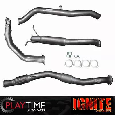 3 Inch Ignite Exhaust For Navara D22 2.5L 2007-2015 With Cat & Hotdog Raw • $715