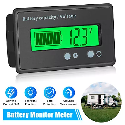 12V/24V/36/48V Battery Status Charge LCD Digital Indicator Monitor Meter Gauge • $9.98