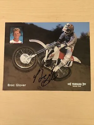 Broc Glover Motocross Autographed Signed Photo - Team Yamaha - Vintage • $49