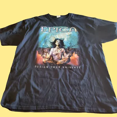 Epica - Design Your Universe North America 2010 Concert Tour T-Shirt 2XL Metal • $29.96