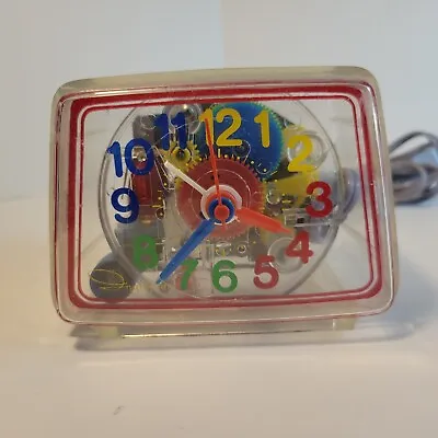 VTG Ingraham Clear Alarm Clock Toastmaster Teen Kids 49-665 Retro Alarm WORKS • $19.99