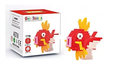 Pokemon Model Nanoblock Compatible MAGIKARP Micro Brick Blocks Gift Present Toy • £9.30