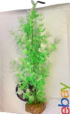 GloFish Plant Aquarium Decor Green & White Large 12.5 Inch Aqua Weighted Decor  • £9.63