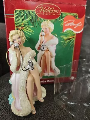 Carlton Cards Marilyn Monroe Ornament 2003 Sitting Pink Night Gown On Phone #93 • $19.99