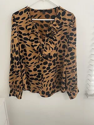 J Crew Leopard Print Blouse • $20