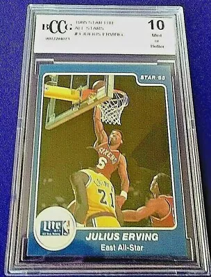 1985 Star Miller Lite Julius Erving Bccg 10 #3 All-stars  Mint • $204.48