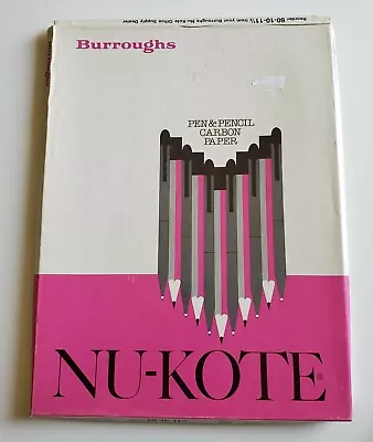 Vintage NU-KOTE Pen & Pencil Carbon Paper Blue 8.5 X 11.5 Open Box 60-10-11 1/2 • $19.87