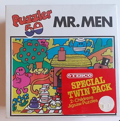 Vintage Puzzler 50 80 Jigsaw Tesco Twin Pack MR MEN / The PINK PANTHER SEALED • £22.99