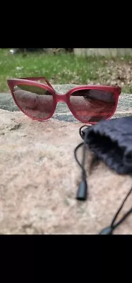 SUNCLOUD ROSE SCR-7MF Vtg Sunglasses Red Rose Double Gradient Inclined Gel Japan • $145.99