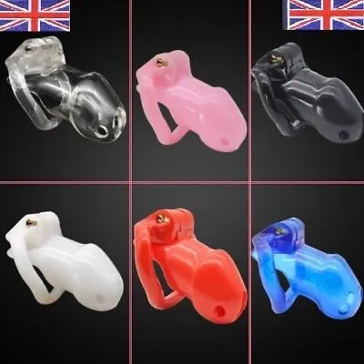 V2 Cock Cage Male Chastity Device Resin Cage With 4 Rings Lockable 2 Sizes UK • £19.98