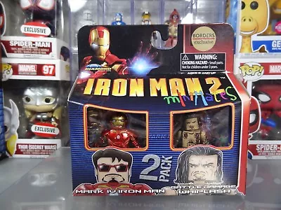 Marvel Minimates Borders Exclusive Iron Man 2 Movie Mark IV Iron Man / Whiplash • $13.27