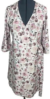 Caden Lane Floral Bouquet Maternity Wrap Robe Nursing One Size 3/4 Sleeves • $28