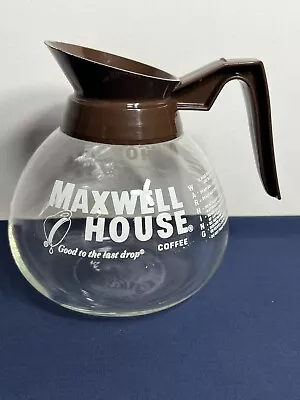 Vintage Maxwell House Glass Carafe Commercial Coffee Pot Preowned • $25