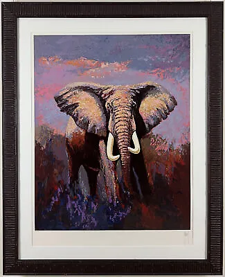  Lone Tusker  By Mark King A Limited Edition Serigraph On Paper • $1995