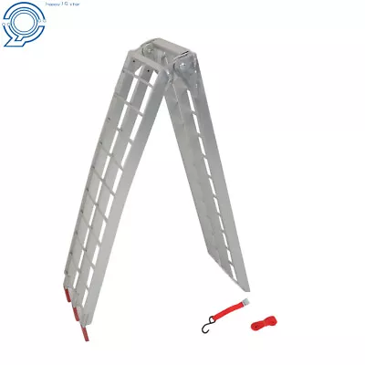 7.5'L Loading Ramp With 750 Lbs Capacity Foldable Aluminum Ramp For Atv/Motorcy • $81.13