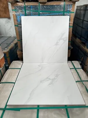 White Kitchen Bathroom Matt Tiles Porcelain 600X600 Wall Floor Tiles Pallet Lot • £1.99