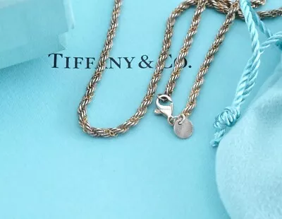 Tiffany&Co. Twist Necklace Sterling Silver925 K18 750 W/BoxStorage Bag 252759 • $672.59