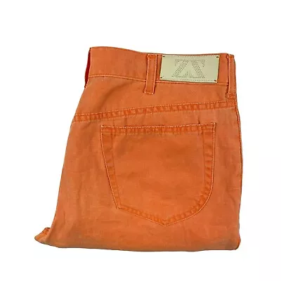 Ermenegildo Zegna Sport Orange Dyed Cotton Linen Mens Jean Size 32X33 • $47.99