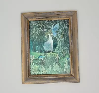 Jean And Ron Henry Vintage Fairy Picture  Queen Of The Fairies  Framed Foil Art • $35