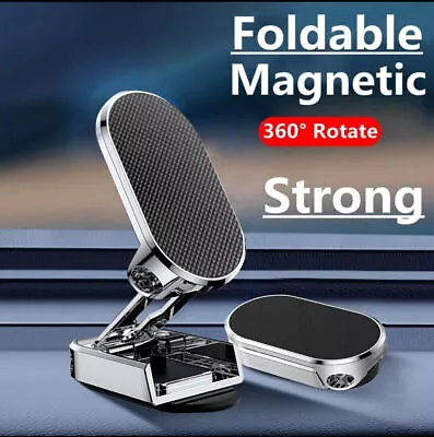Magnetic Car Mobile Phone Holder 360° Rotating Dashboard Windscreen Mount Silver • £3.99