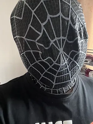 Original Black Venom Toby Spiderman Mask 3D Coating Line DIY Hood Exclude Eyes • $87.77