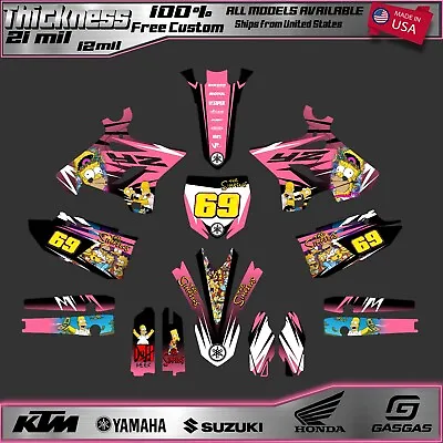 Fits Yamaha YZ 125 250 MX Motocross 2015 2016 2017 2018 2019 2021 Graphic Kit • $136.35