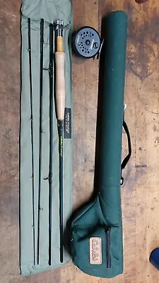 Early Cabelas Prestige 8’6” 4 Piece 5wt Fly Rod Burrell Wood Seat Cork Handle • $100